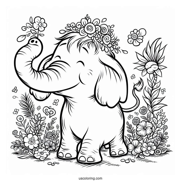 Dr. Seuss Horton The Elephant Coloring Page