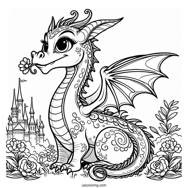 Dragon From Shrek Coloring Page