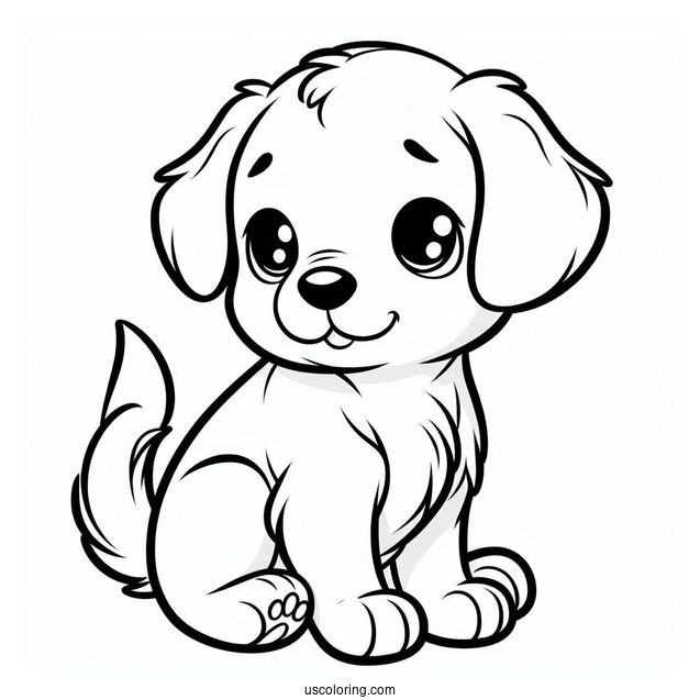 Coloring Sheet Of Puppy Outline