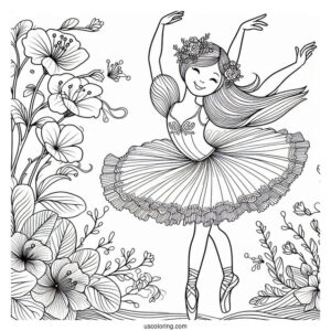 Happy Ballerina Dancing During a Performance