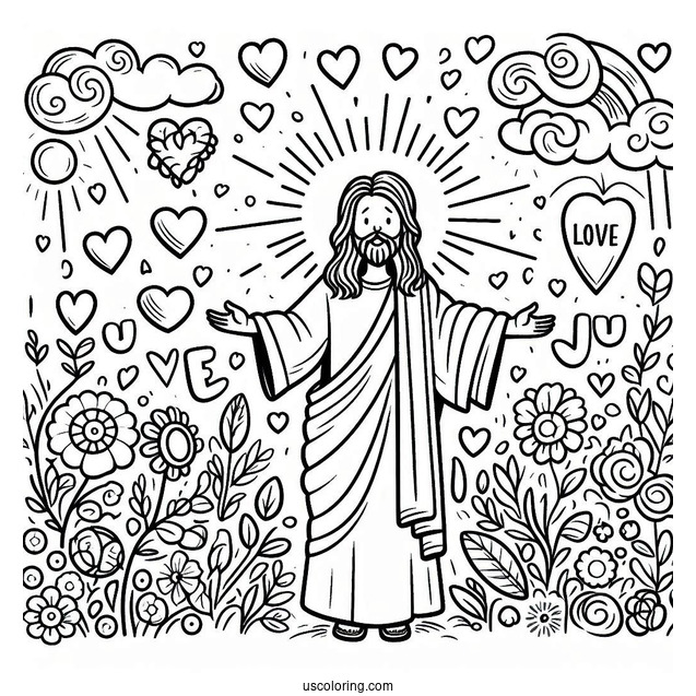 I Love Jesus Coloring For Preschoolers