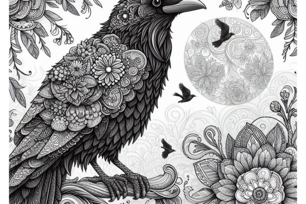 Raven Coloring Pages Featured Image