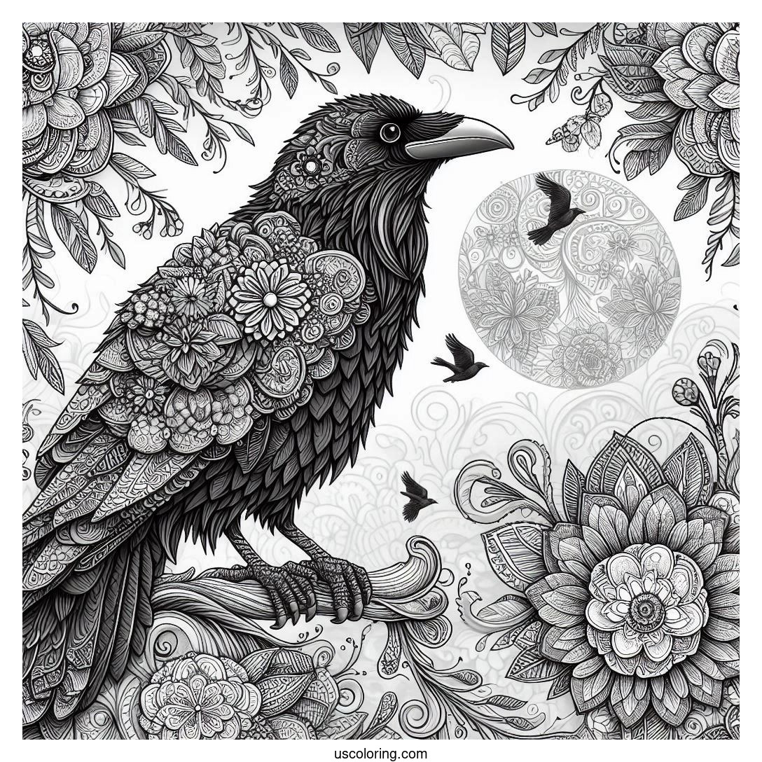 Raven Coloring Pages Featured Image