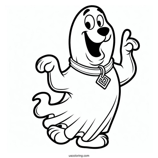 Ghost Monster From Scooby-Doo To Color