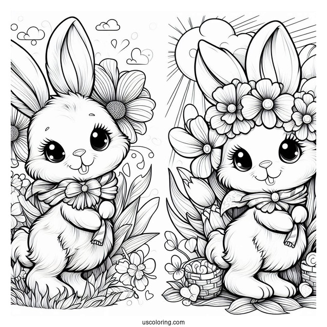 Sunny Bunnies Coloring Page Iris And Shiny