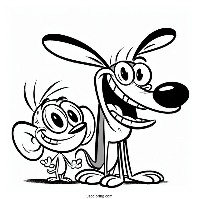 Nickelodeon Coloring Page Of Ren And Stimpy Show
