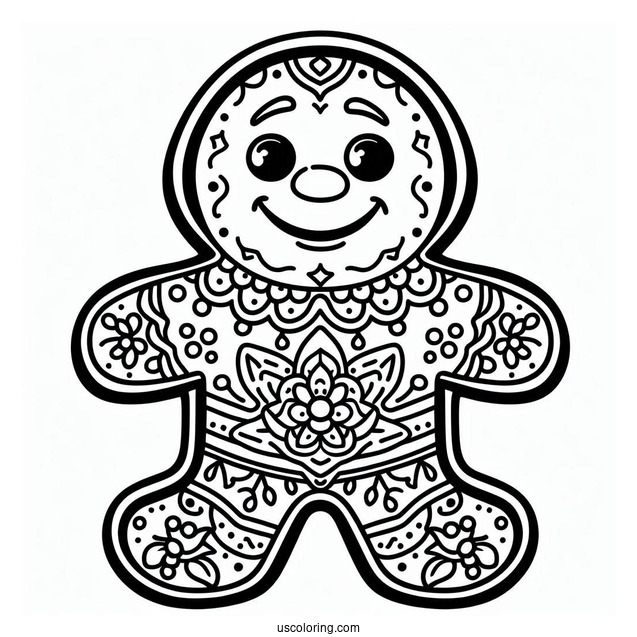 Gingerbread Man From Shrek To Color