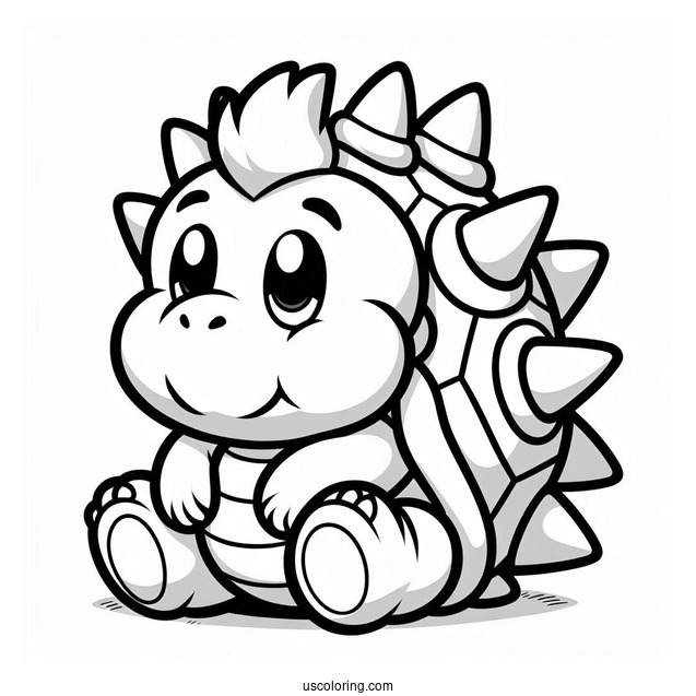 Baby Bowser With Spikey Shell