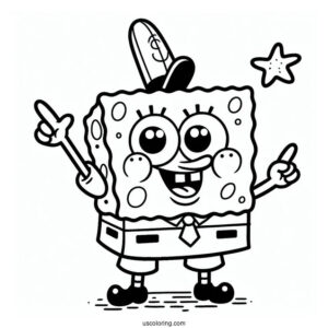 Super Cute And Simple Patrik Coloring Page