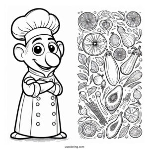 Ratatouille Coloring Page Of Anton Ego