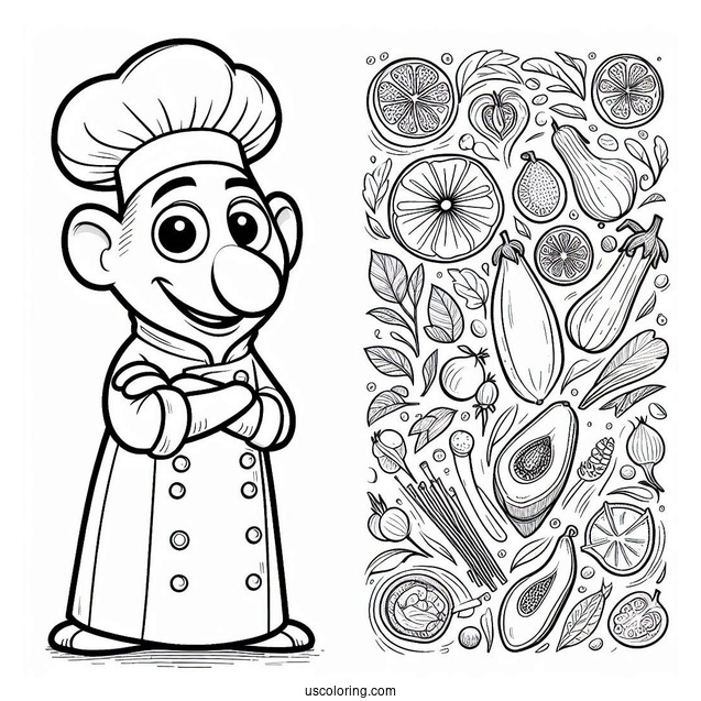 Ratatouille Coloring Page Of Anton Ego