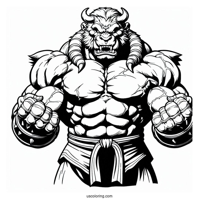 Street Fighter Coloring Page Of Evil M Bison