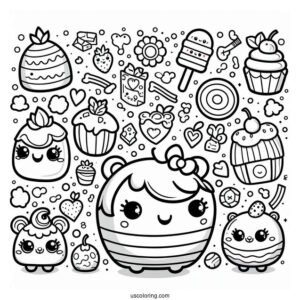 Simple Peppa-Mint Shopkins Coloring Sheet