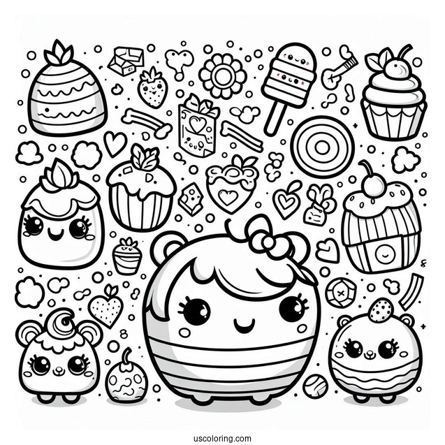Simple Peppa-Mint Shopkins Coloring Sheet