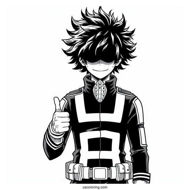 My Hero Academia Coloring Page Of Dark Deku