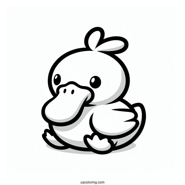 Easy Psyduck Coloring Page For Kids