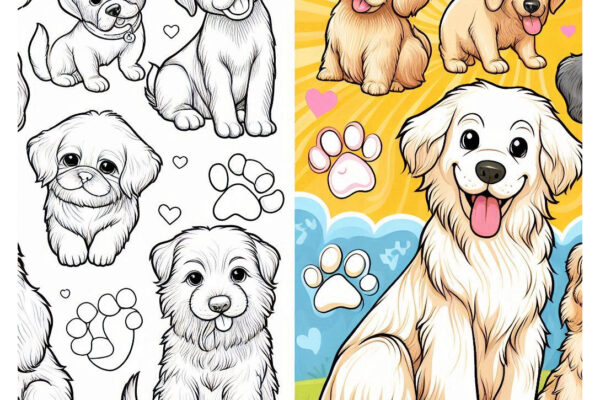 dog coloring pages feature image