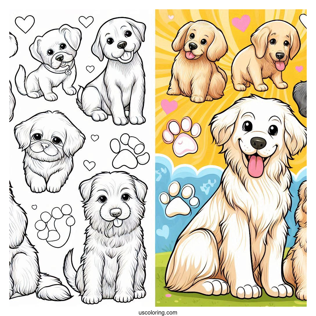 dog coloring pages feature image