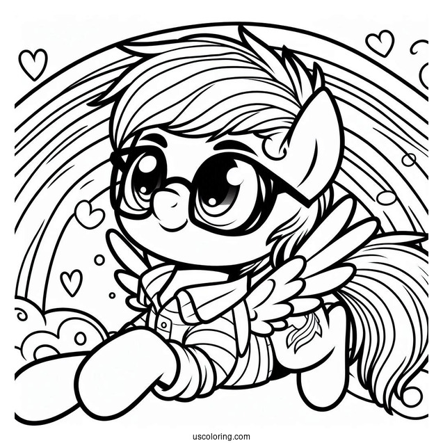 Rainbow Dash Coloring Page With Human Boy Version