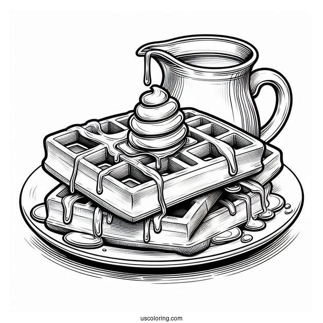 Waffles With Syrup To Color