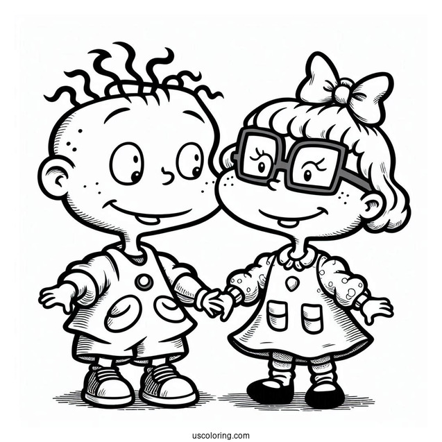 Rugrats Coloring Page Of Lillian And Philip DeVille