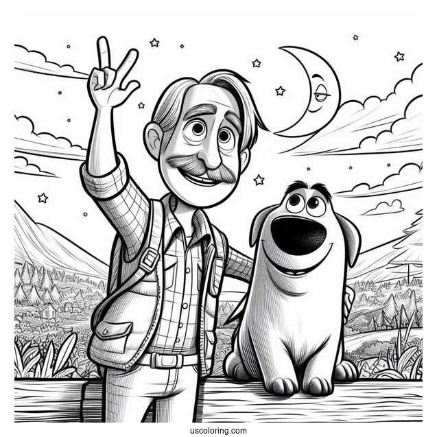 Pixar Coloring Page of Onward s Barley And Ian Lightfoot