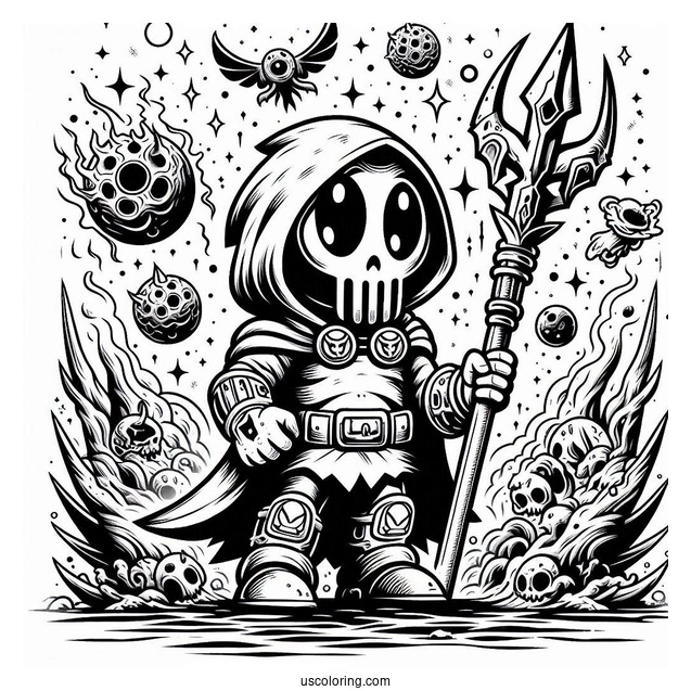 Detailed Black Doom Coloring In