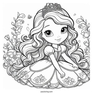 Sofia The First Coloring Page Of Having Fun With Gwen