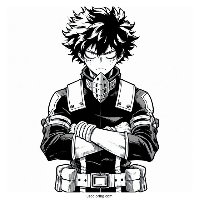 My Hero Academia Coloring Page Of Dark Deku