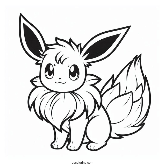 Coloring Page Of Jolteon Eevee Outline