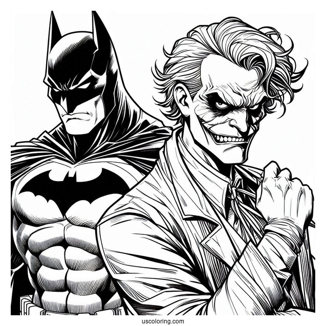 Batman Vs Joker Coloring Page