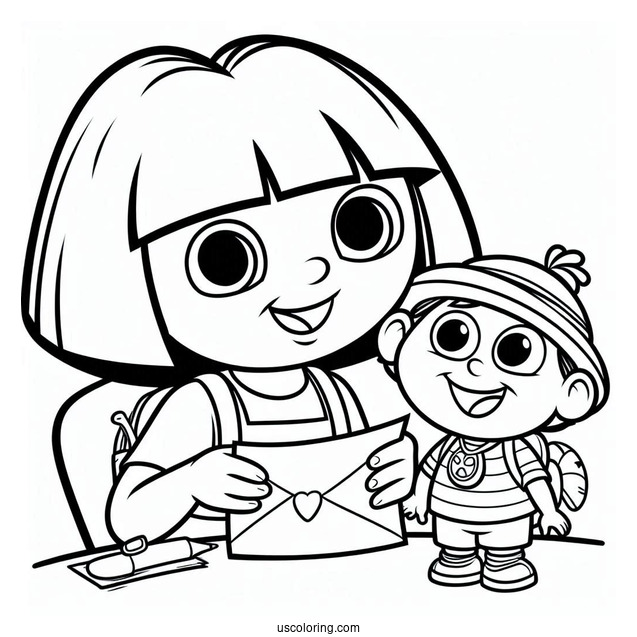 Dora Giving Note To Swiper