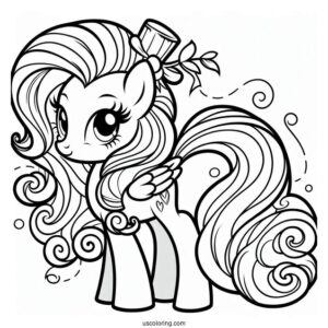 Elegant Pinkie Pie Coloring Page For Kids