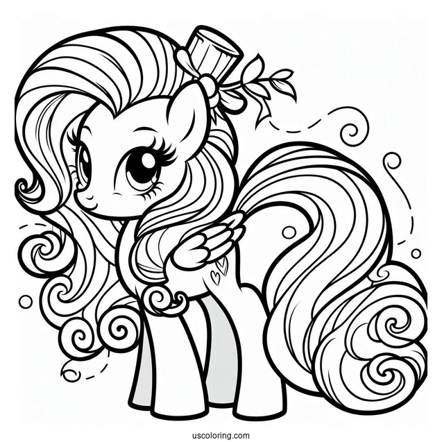Elegant Pinkie Pie Coloring Page For Kids