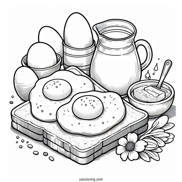 Eggs On Toast Breakfast Food