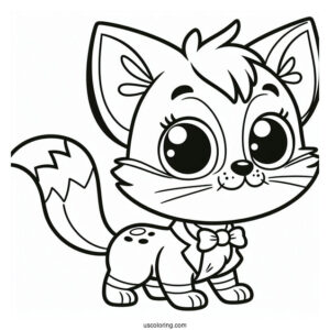 Simple Nickelodeon Coloring Page Of CatDog For Kids