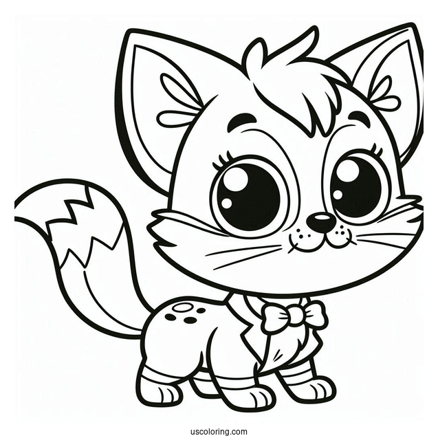 Simple Nickelodeon Coloring Page Of CatDog For Kids