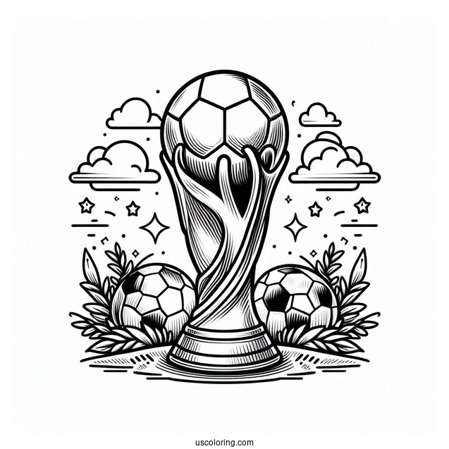 Fifa World Cup Trophy Coloring Sheet