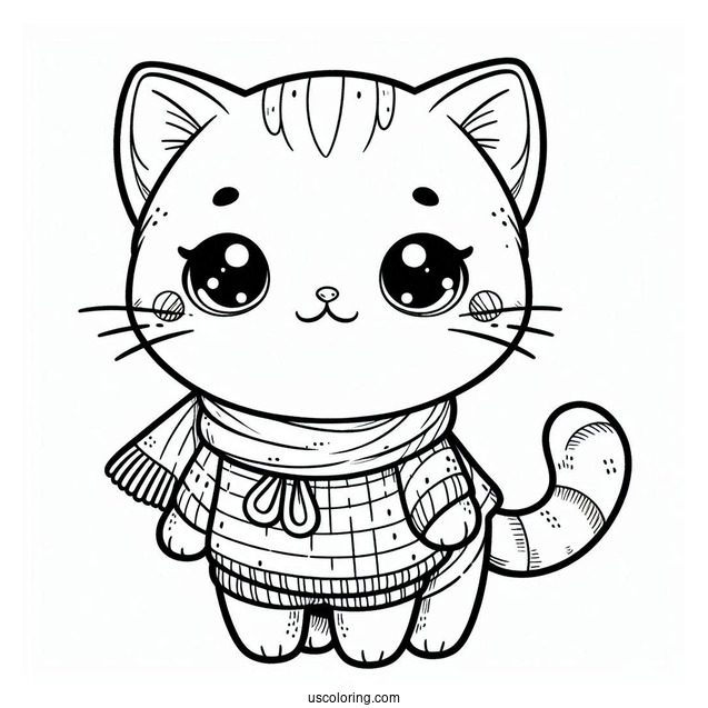 Cat With Clothes Standing Up