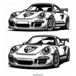 Porsche Coloring Page Logo