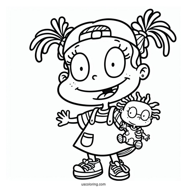 Rugrats Coloring Page Of Cute Susie Carmichael For Kids