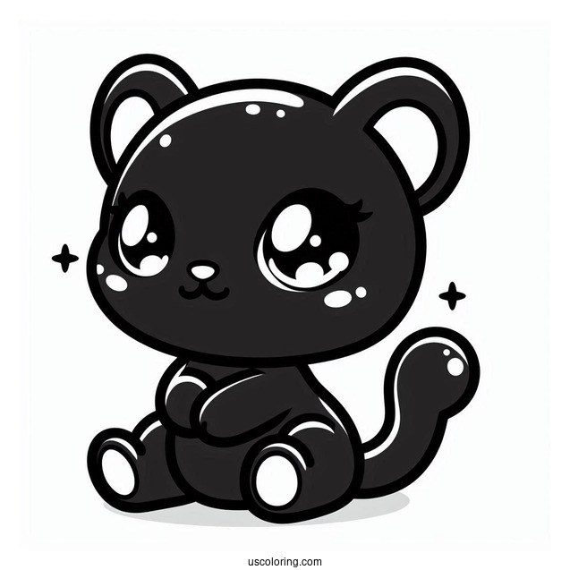Cute Kawaii Black Panther For Kids