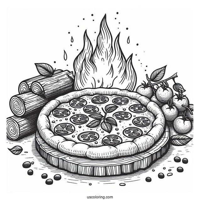 Simple Outline Of Wood Fired Pizza