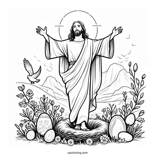 Jesus Resurrection Coloring For Kids