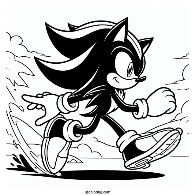 Shadow Coloring Page Running In Angel Island