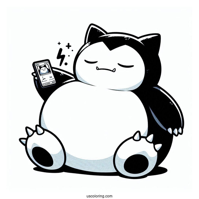 Snorlax Coloring Page Unfazed Fat Pokemon Card