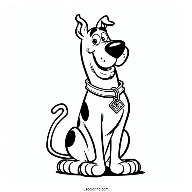 Easy Coloring Page Of Scooby-Doo
