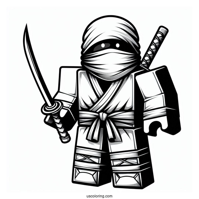 Roblox Ninja Skin Coloring Page