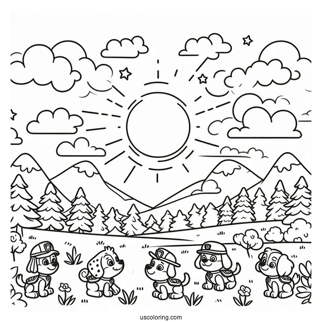 Simple Coloring Sheet Of Sky From Paw Patrol