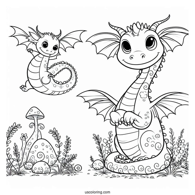 Dragon From Shrek Coloring Page